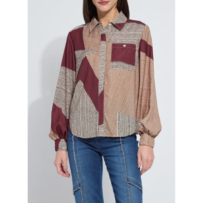 Lysse - Womens Anish Elastic Cuff Shirt Blouse