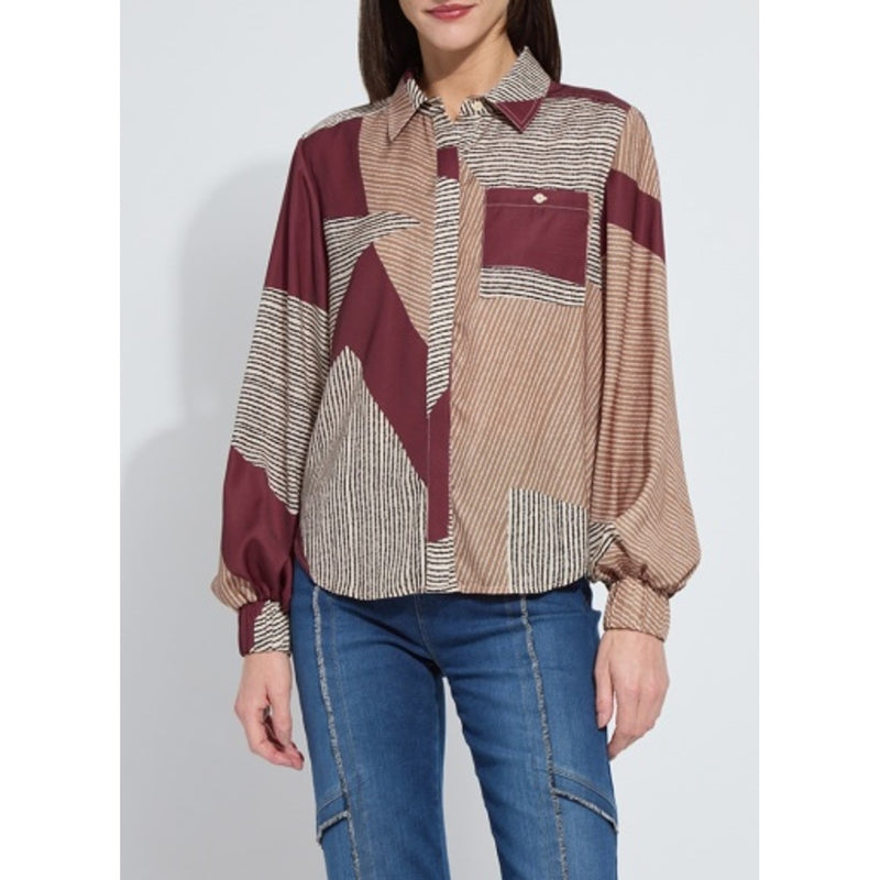 Lysse - Womens Anish Elastic Cuff Shirt Blouse