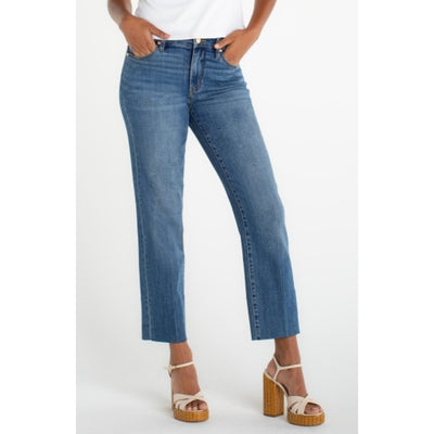 Liverpool Los Angeles - Womens Kennedy Crop Straight with Blind Hem 28 Inseam