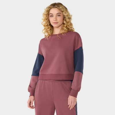 Thirty Three Threads - Unisex Contrast Terry Swtshrt Deep Ember Nvy