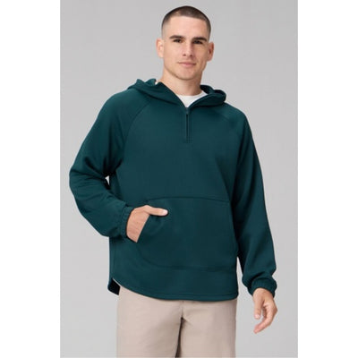 Fabletics - Mens the Gridtech Quarter Zip Hoodie