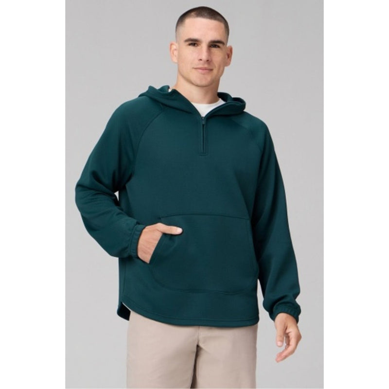 Fabletics - Mens the Gridtech Quarter Zip Hoodie