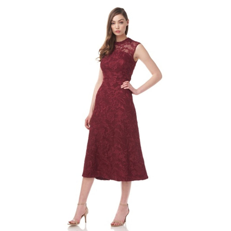 JS Collections - Womens Joy Mock Neck T-Length Dress