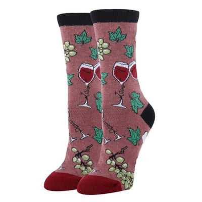Oooh Yeah - Womens Cloud Wine-Womens Crew Socks