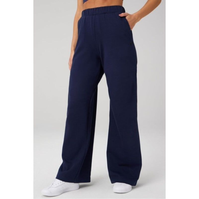 Fabletics - Womens Cozy Fleece Wide Leg Sweatpant - Deep Navy