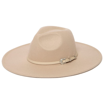San Diego Hat Company - Faux Felt Fedora with Faux Leather