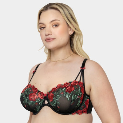 Ariela - Womens Embroidered Unlined Balconette