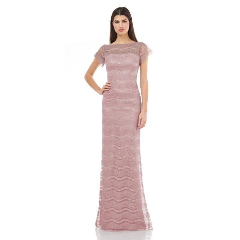 JS Collections - Womens Embroidered Mermaid Gown
