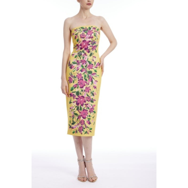Badgley Mischka - Womens Eng Print Strapless