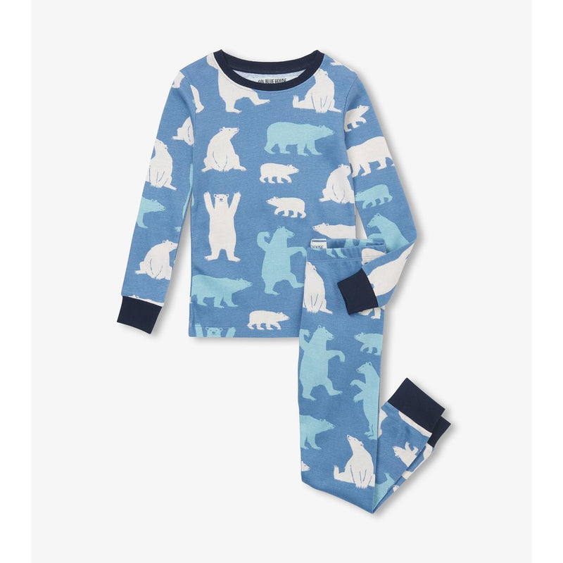 Little Blue House - Blue Polar Bears Kids Pajama Set