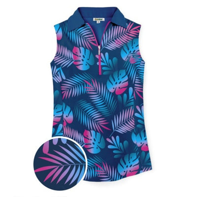 Tipsy Elves - Womens Nighttime Tropics Golf Polo