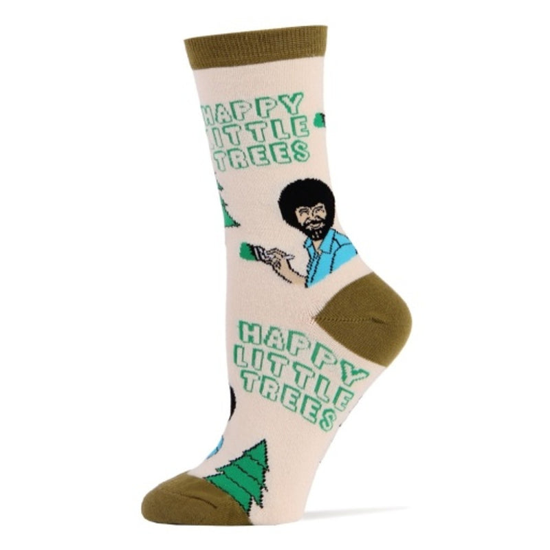 Oooh Yeah - Womens Crew Always Happy Trees Bob Ross