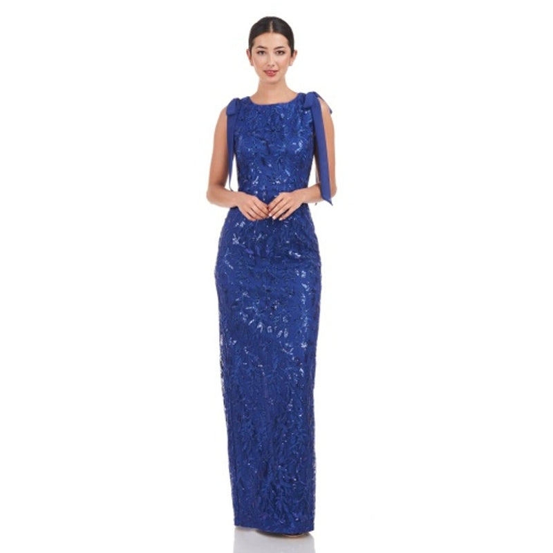 JS Collections - Womens Khloe Bow Strap Gown