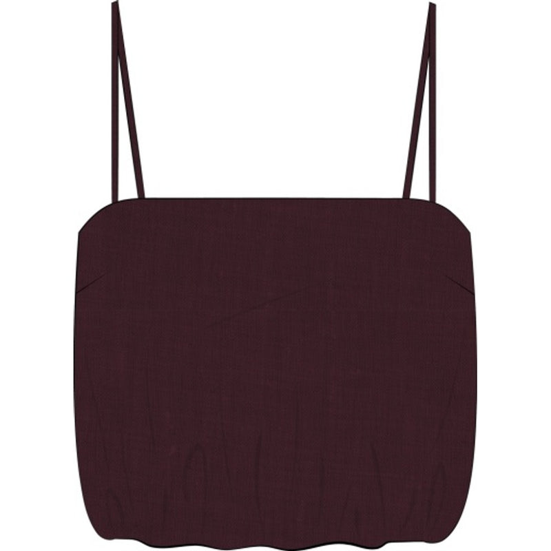 Onia - Womens Air Linen Bubble Crop Top