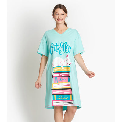 Little Blue House - Cat Nap Womens Sleepshirt