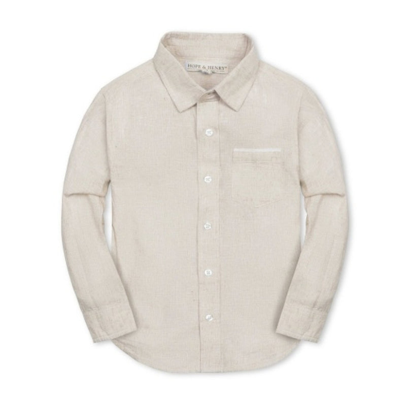 Hope & Henry - Boys Linen Classic Button Down Shirt