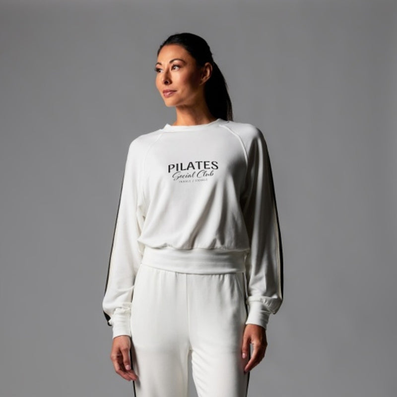 Thirty Three Threads - Unisex Ap Ec Stripe Sweatshirt Coconut Ebn