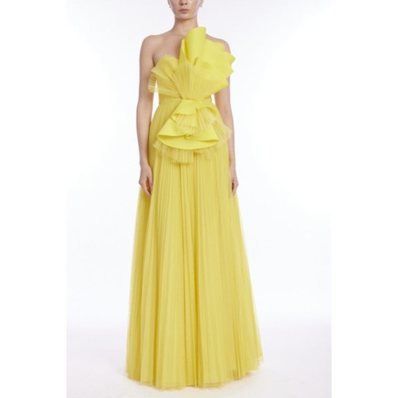 Badgley Mischka - Womens Tulle Scuba Ballgown