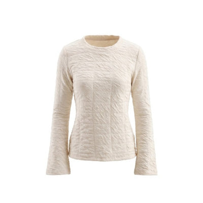 Liverpool Los Angeles - Womens Long Flare Slv Crew Neck Knit Top