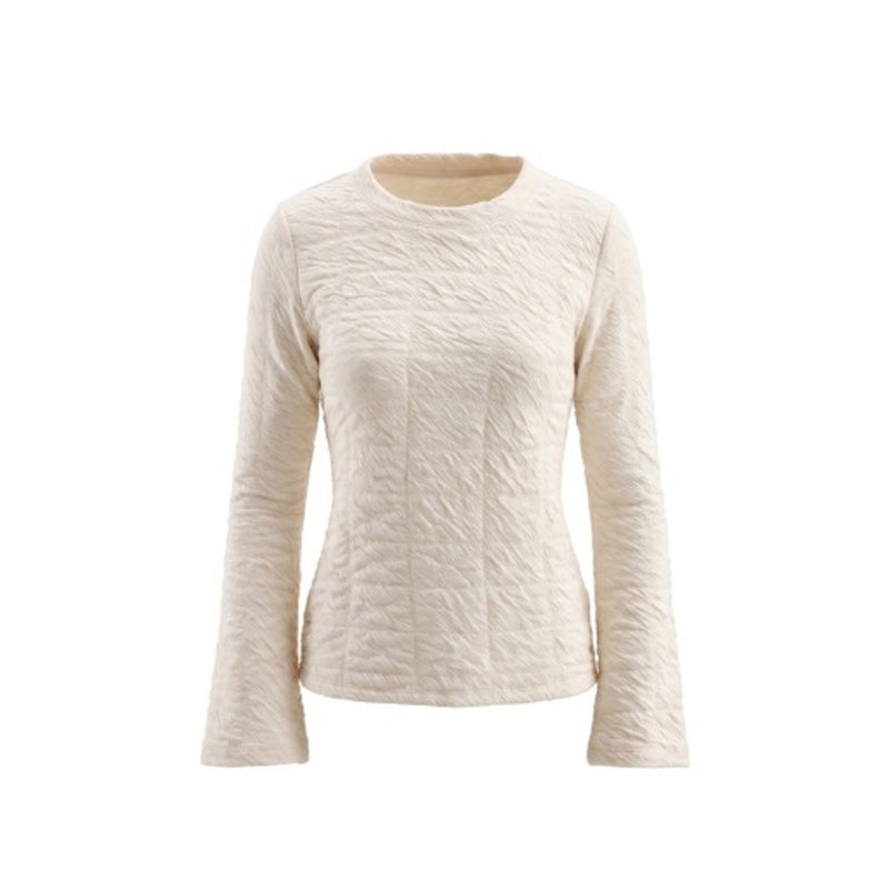 Liverpool Los Angeles - Womens Long Flare Slv Crew Neck Knit Top