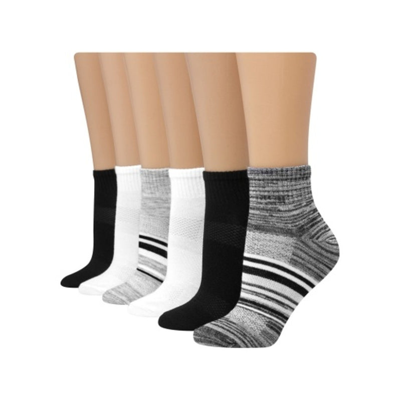 Hanes - Womens X-Temp Women's Ankle Socks Extended Sizes 6-Pairs