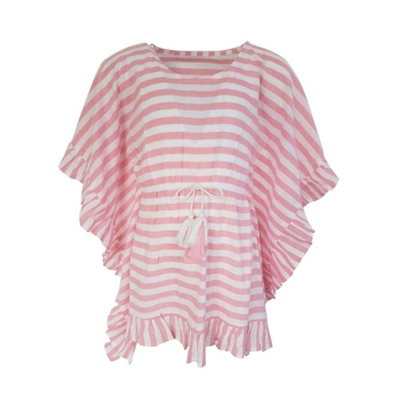 Snapper Rock - Girls Pink Stripe Cover Up