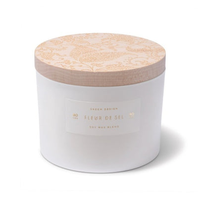 Skeem - Unisex Fleur De Sel Print Block Triple Wick Candle
