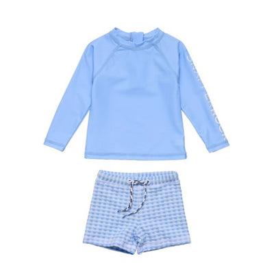 Snapper Rock - Boys Seaside Blue Long Sleeve Set