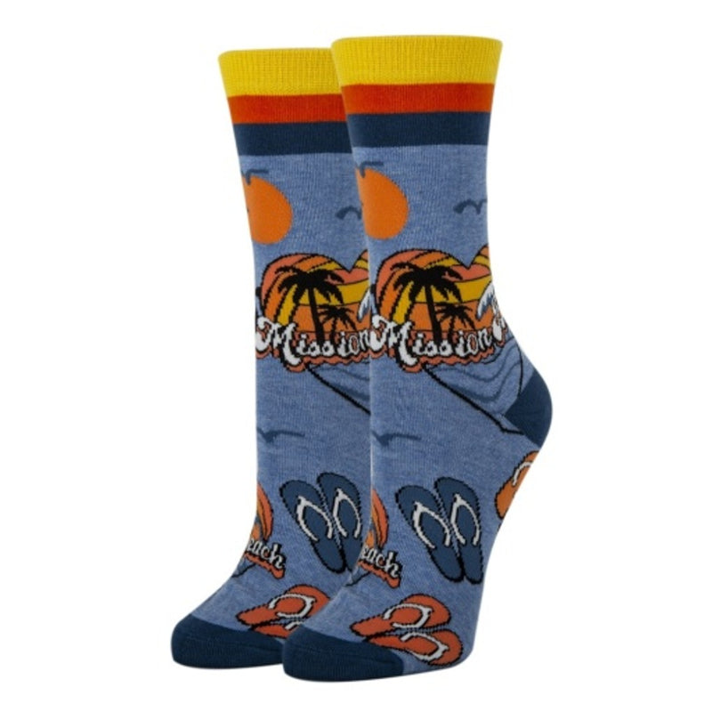 Oooh Yeah - Womens Mission Beach,Crew Sock,Womens