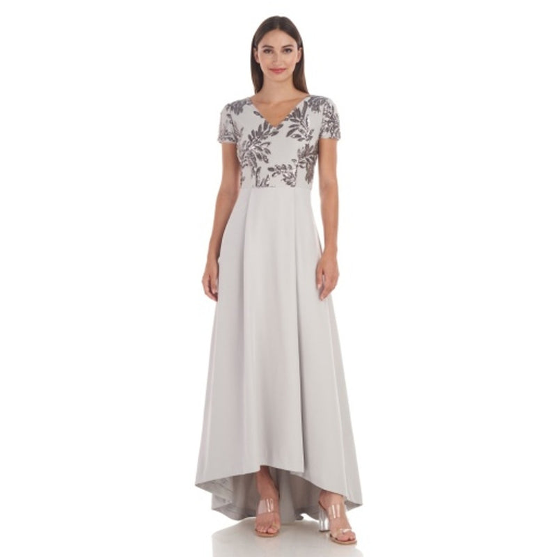 JS Collections - Womens Eden V-Neck High Low Gown