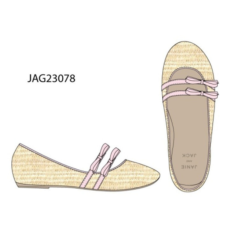 Janie and Jack - Kids G Nat Bow Flat E1