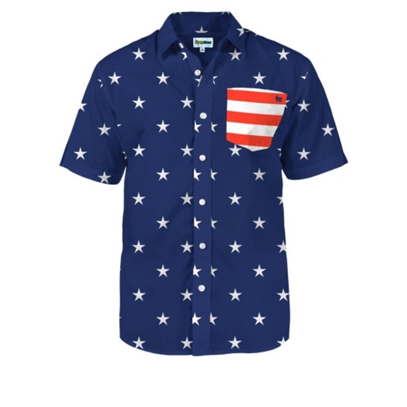 Tipsy Elves - Mens Old Glory Hawaiian Shirt