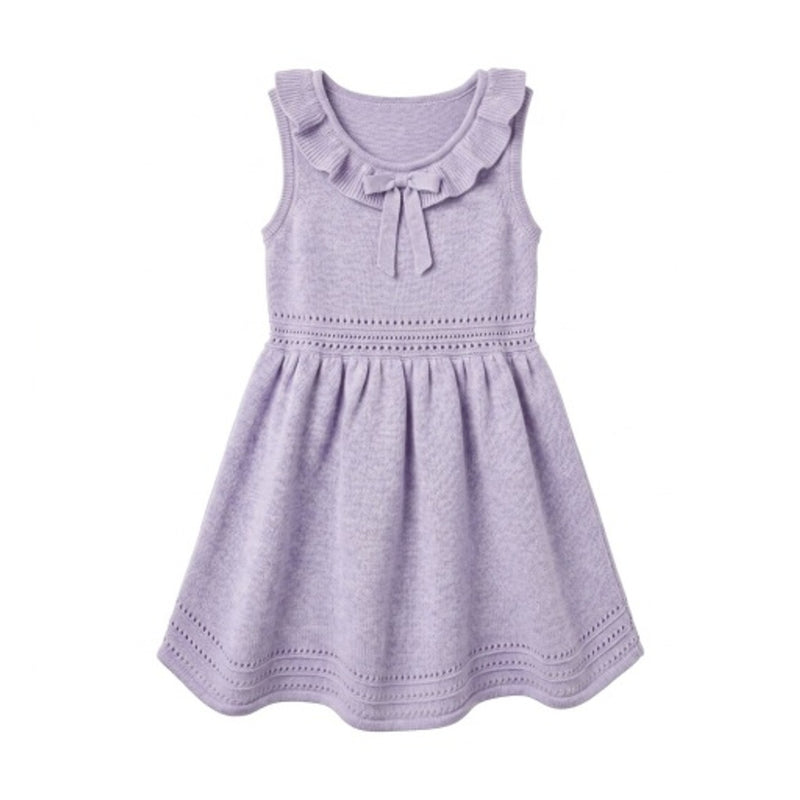 Hope & Henry - Girls Organic Ruffle Collar Sweater Dress