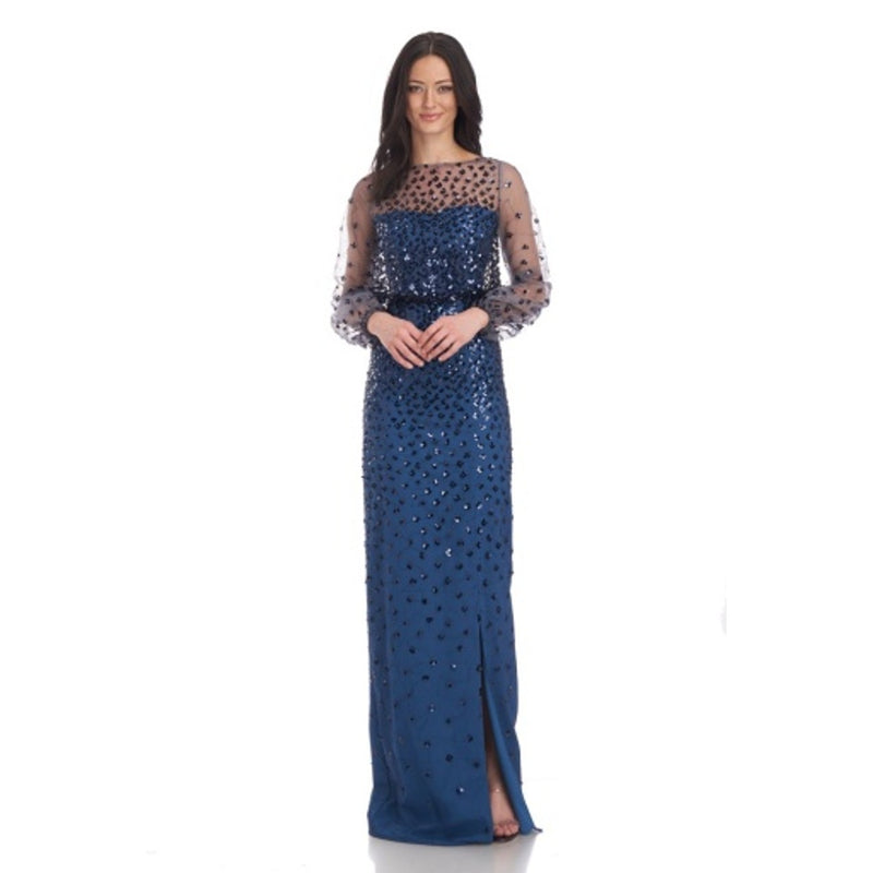 JS Collections - Womens Zoe Blouson Column Gown