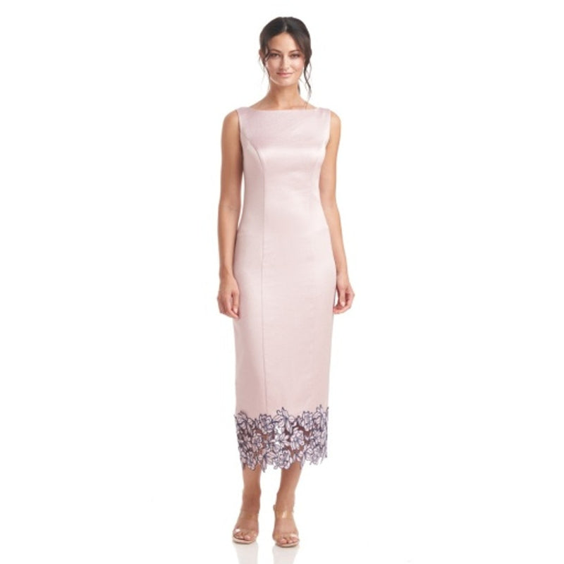 JS Collections - Womens Dawn Boat Neck T-Length Dress