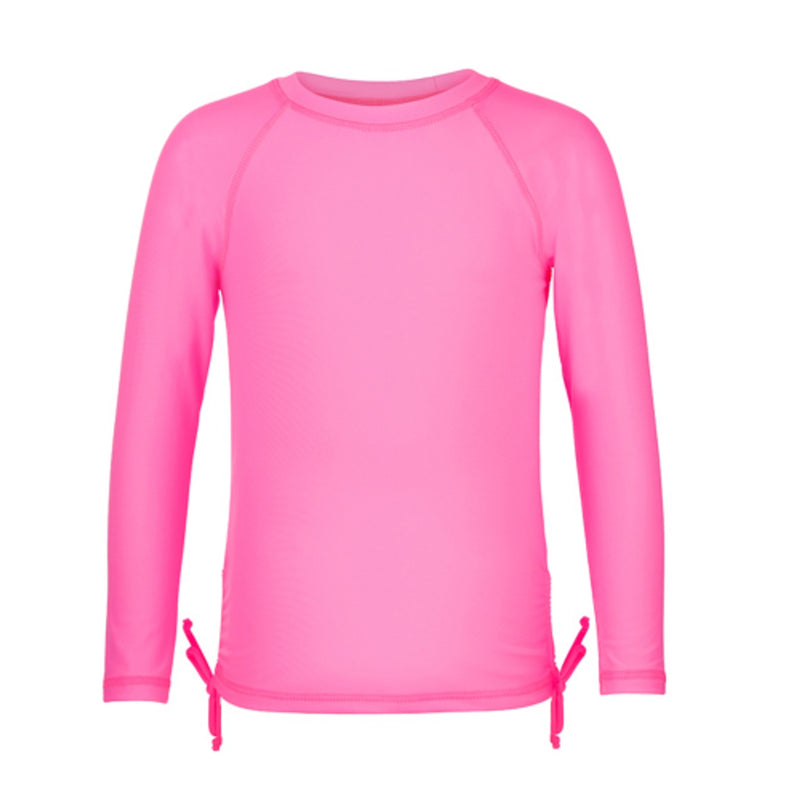 Snapper Rock - Girls Neon Pink Long Sleeve Rash Top
