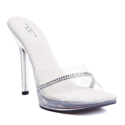 Ellie Shoes - 5" Heel Rhinestone Mule