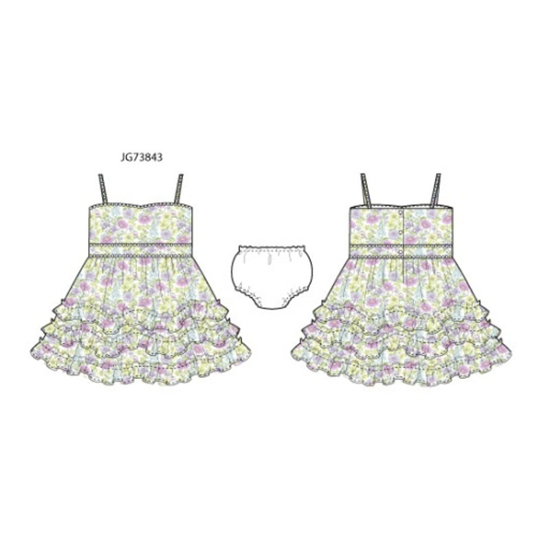 Janie and Jack - Girls with Es Multi Flrl Tier Dress Spbk