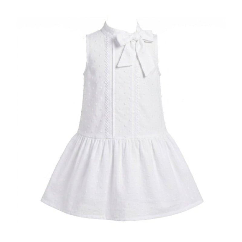 Hope & Henry - Girls Organic Swiss Dot Drop Waist Dress