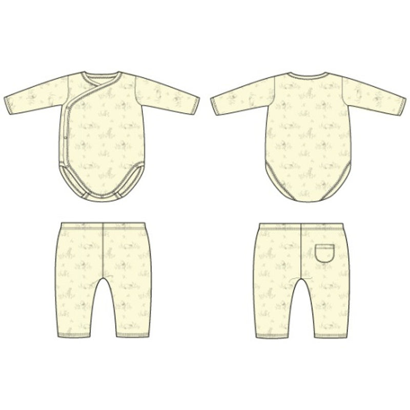 Janie and Jack - Baby U K Yellow Pooh Friends Toile Bodysuits/Pant Set Spr Disney Pooh