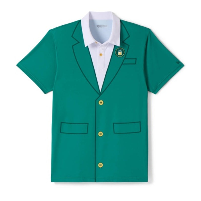 Tipsy Elves - Mens Green Blazer Golf Polo