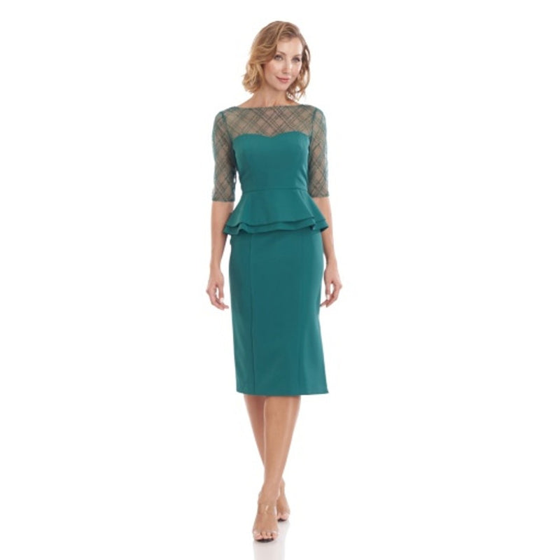 JS Collections - Womens Kassia Peplum Midi Dress