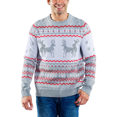 Tipsy Elves - Mens Grey Humping Reindeer Sweater