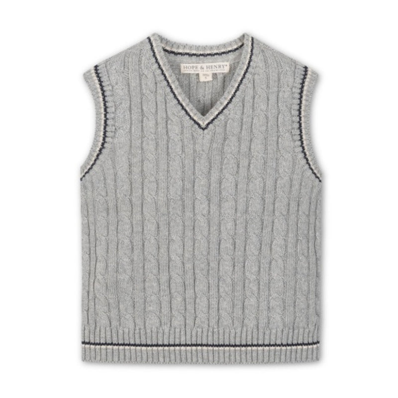 Hope & Henry - Boys Organic Cable Sweater Vest