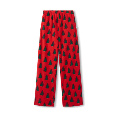Little Blue House - Unisex Trees on Red Adult Polar Pants