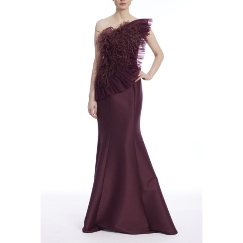 Badgley Mischka - Womens Fan Gown