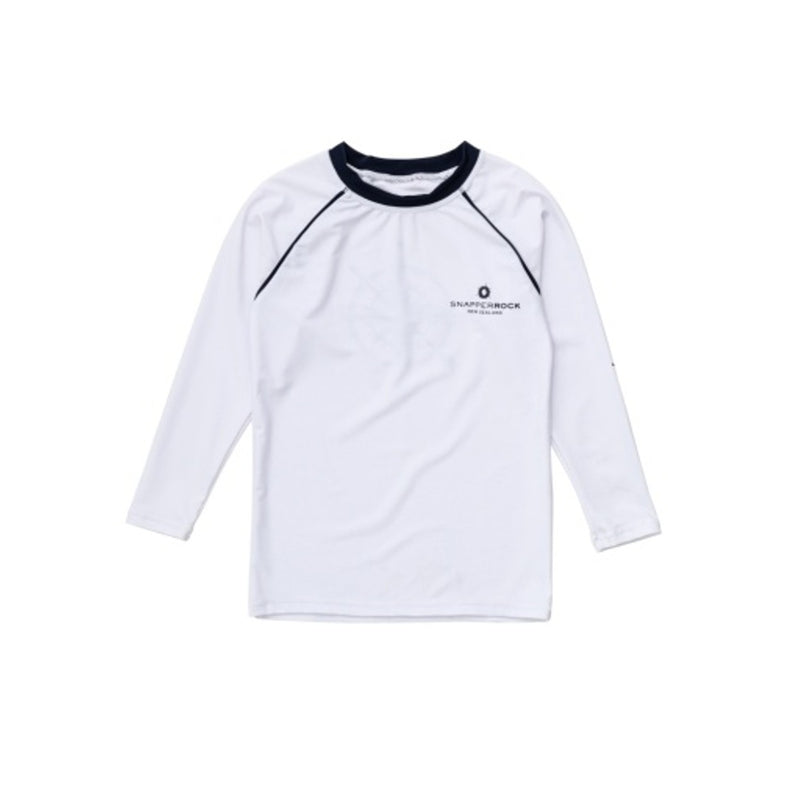Snapper Rock - Boys Compass White Long Sleeve Rash Top