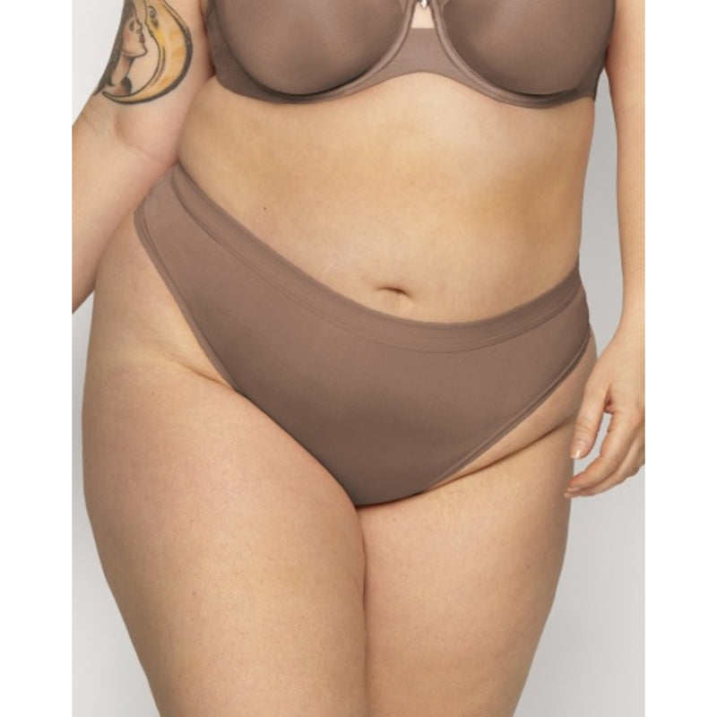 Ariela - Womens Silky Smooth High Cut Thong Panty