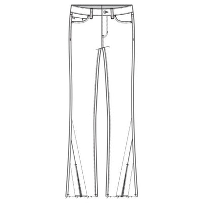 Liverpool Los Angeles - Womens Hannah Crop Flare with Twisted Slit 27" Inseam