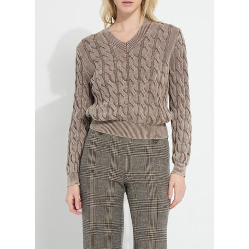 Lysse - Womens Farrah Sunwashed V-Neck Sweater